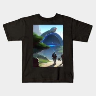 TELEPORT EMBARKATION ON PLANET TAG Kids T-Shirt